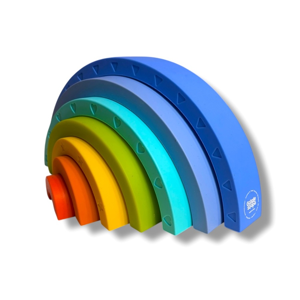 GIGGLESCAPE Silicone Rainbow Stacking Toy